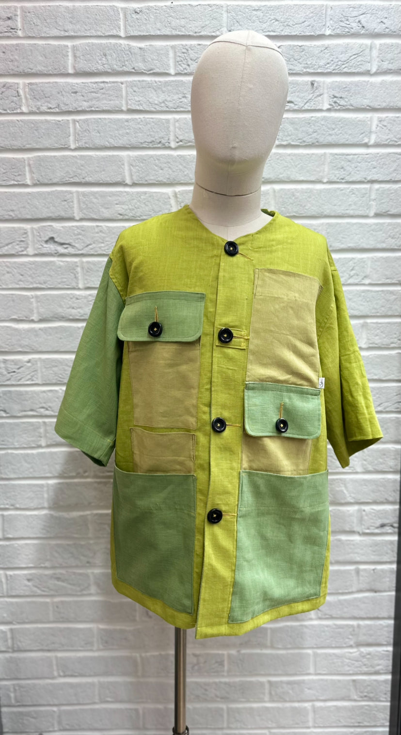 Short Sleeve linen Jacket