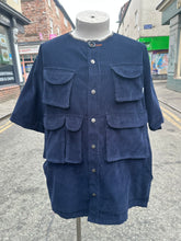 Load image into Gallery viewer, Short Sleeve Utility Shirt Navy
