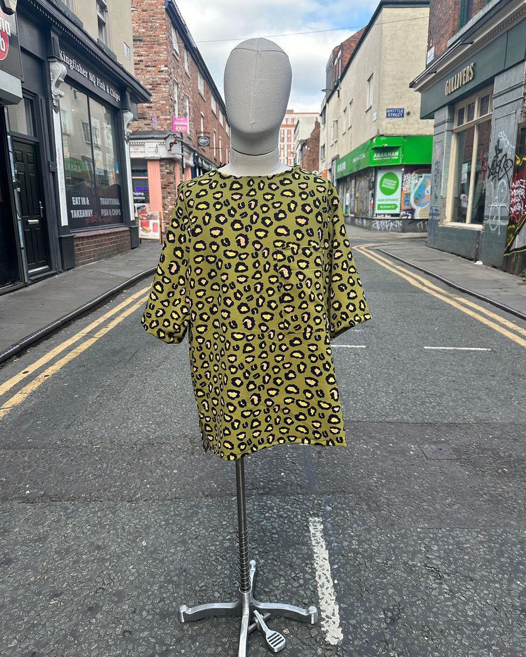 Lime Leopard print T-shirt